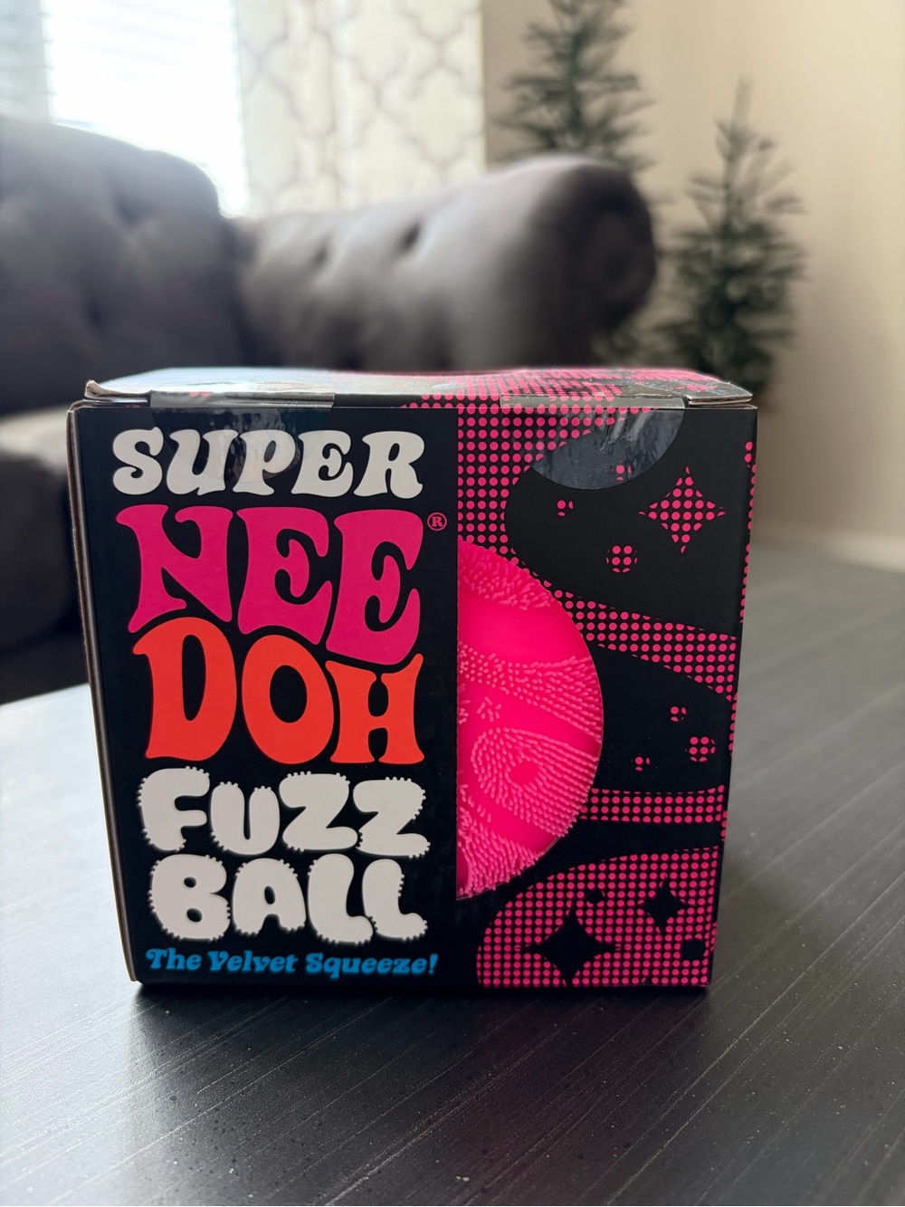 Super Needoh Fuzz Ball - Hot Pink Velvet Squeeze